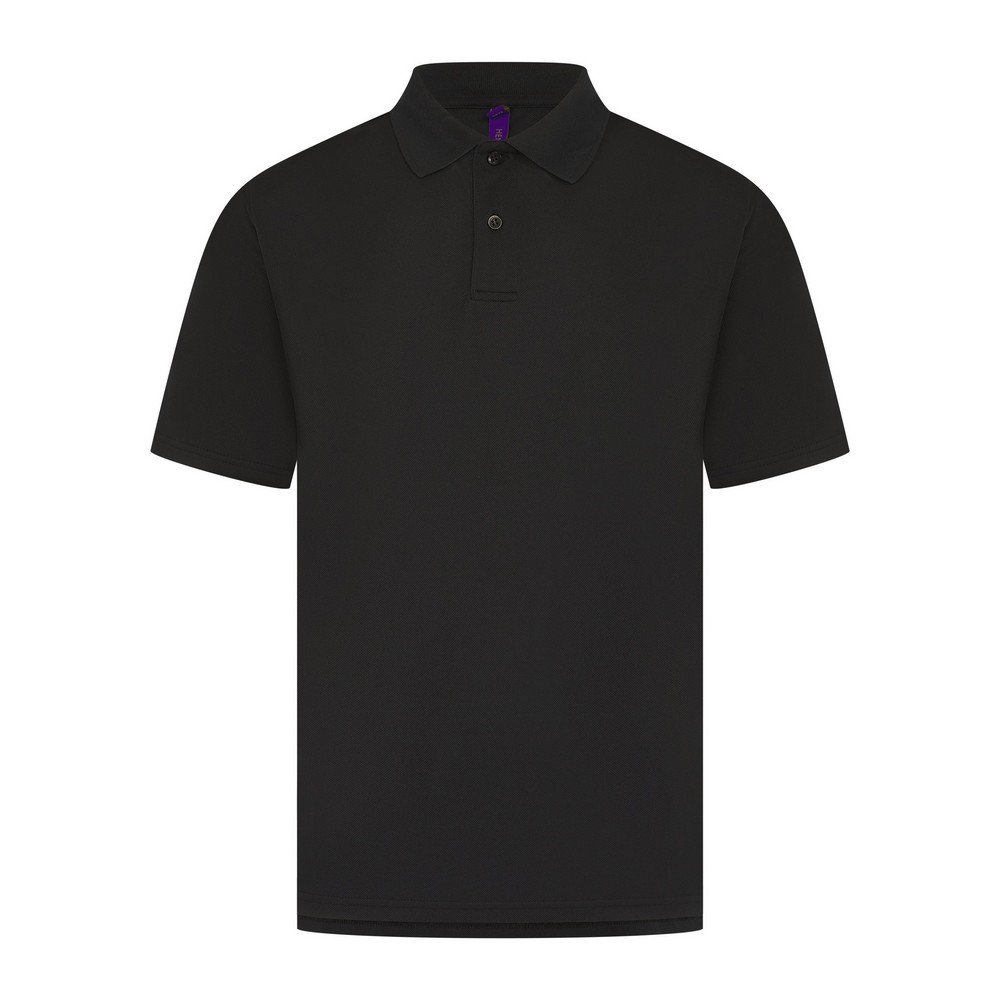 Henbury H475 Men's Coolplus Polo Shirt Black
